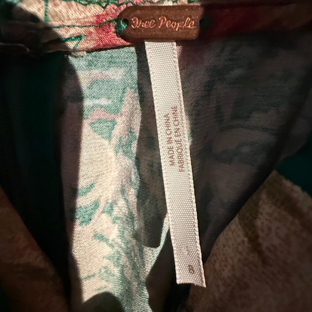 Free People Jumpsuit Cabbage Rose‎ Size 8 Boho Cottagecore Fairy Maximalist - Picture 5 of 7